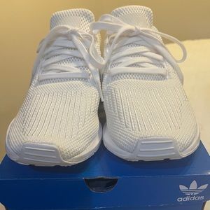 White new adidas sneakers